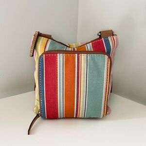 Fossil Striped Small Crossbody Bag